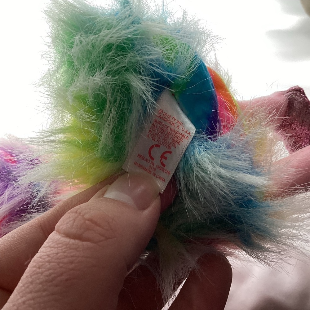 TY Beanie Boos Asha the Rainbow Ostrich Bird Stuffed Animal Plush Toy 2019 w/Tag - Picture 11 of 13